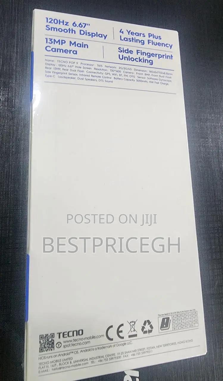New Tecno Pop 9 128 GB Black