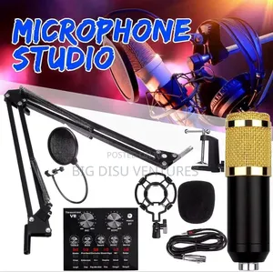 Studio Microphone With V8 Sound Card