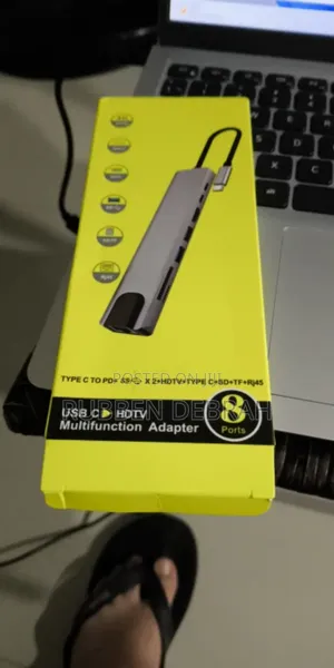 Type C Usb 8 in 1 3 1 to Hdmi Hub Adapter With Sd Tf Rj45