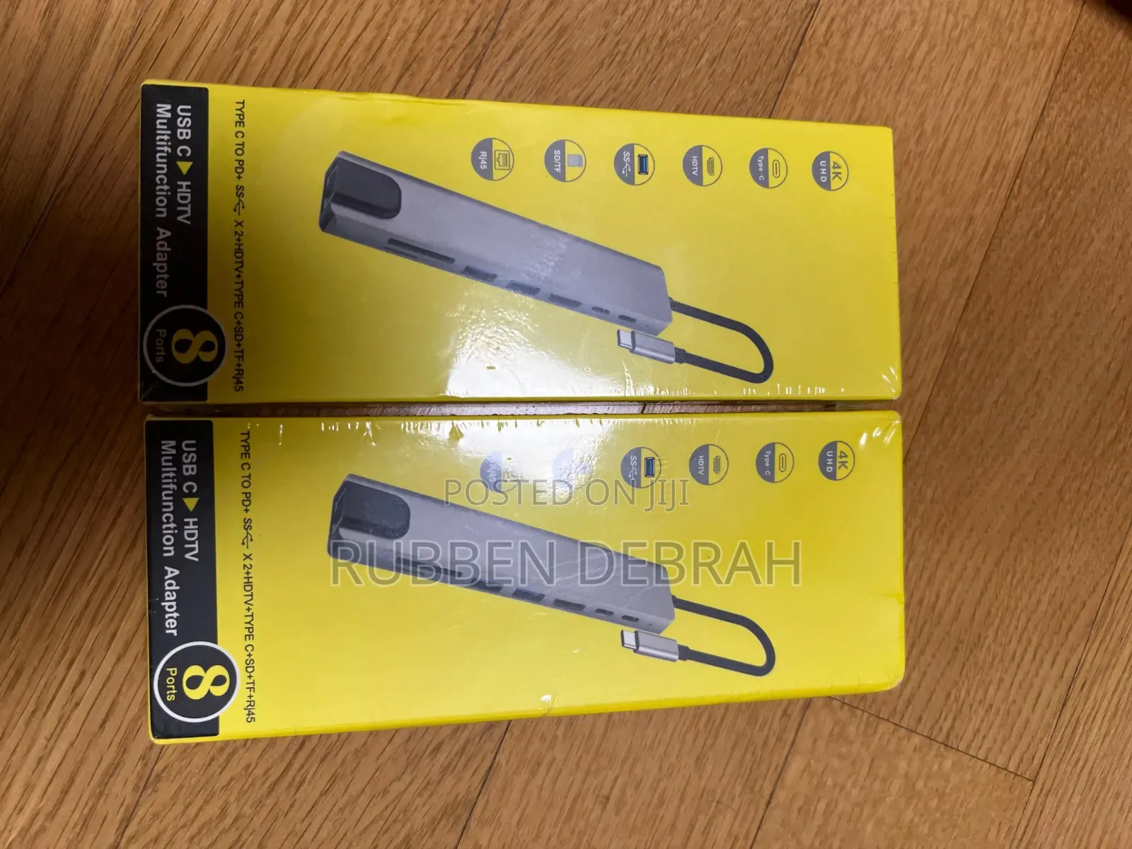 Type C Usb 8 in 1 3 1 to Hdmi Hub Adapter With Sd Tf Rj45