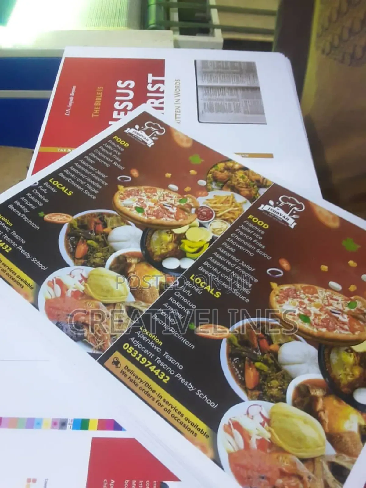 Customised Food Menu