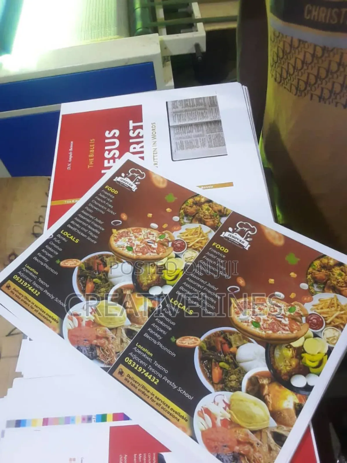 Customised Food Menu
