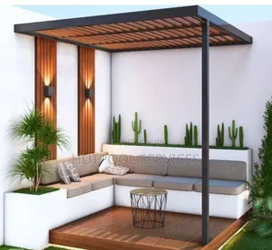 Mini Modern Steel Pergola 2