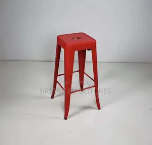 Modern Style Stackable Metal High Bar Stool