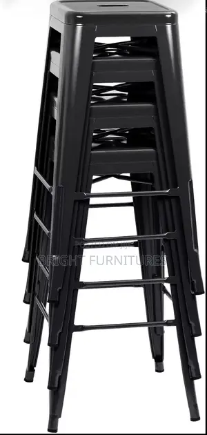 Modern Style Stackable Metal High Bar Stool