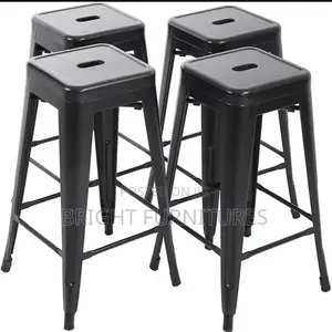 Modern Style Stackable Metal High Bar Stool