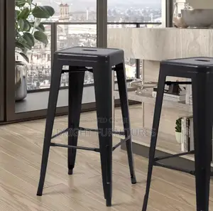 Modern Style Stackable Metal High Bar Stool