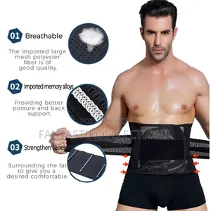 Adjustable Lumber Corset, Flat Tummy/Gym Belt for Men