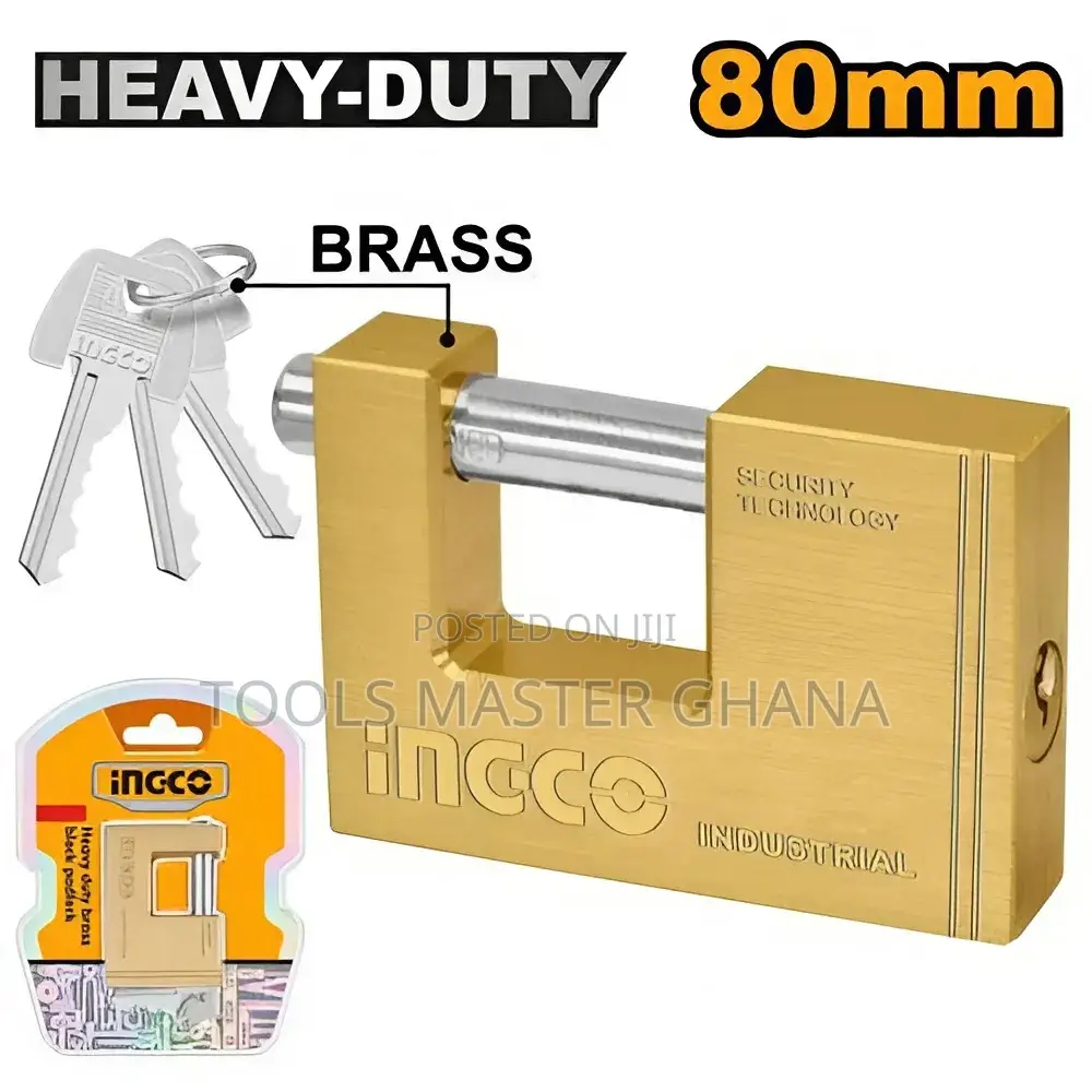 Heavy Duty Brass Block Padlock - Dbbpl0802