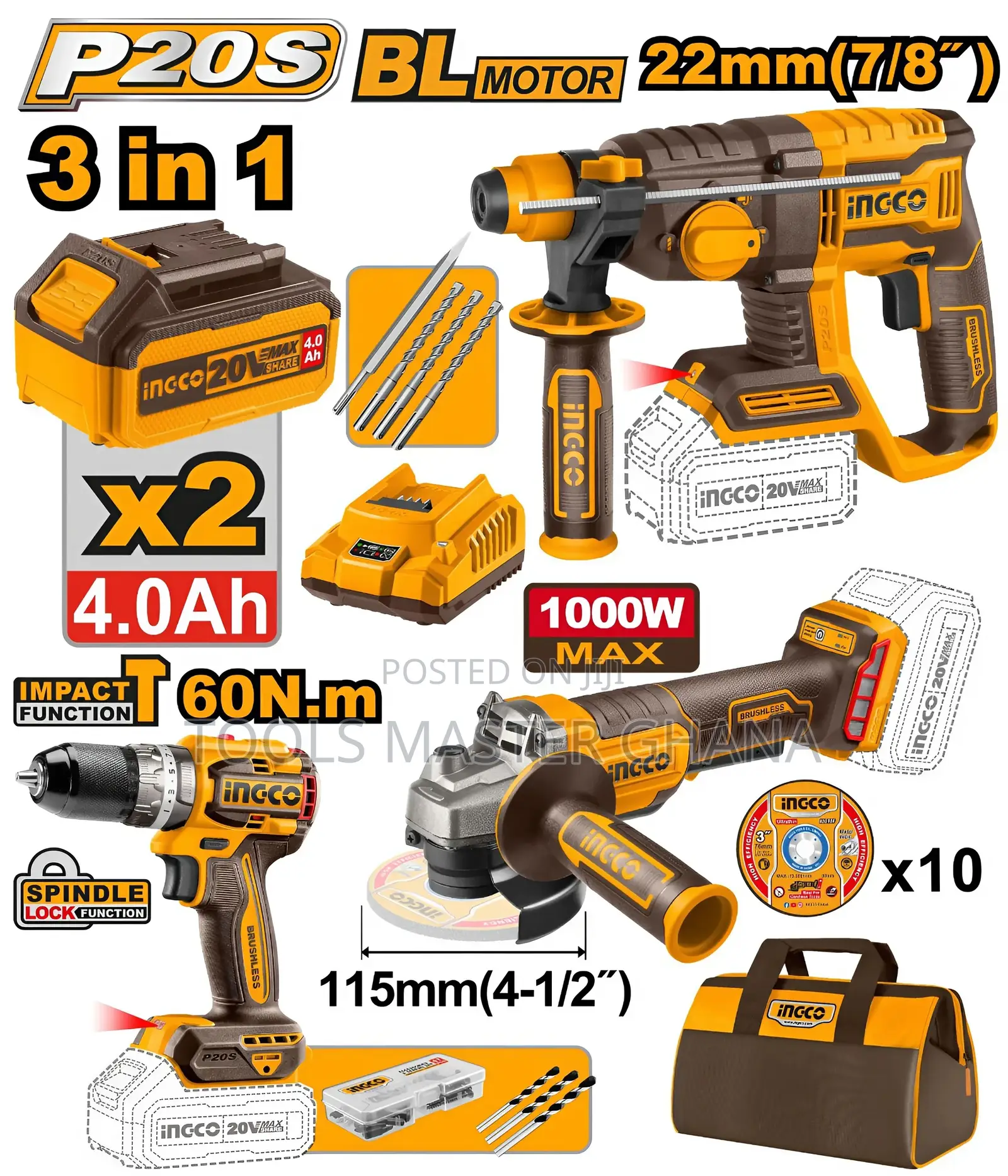Cordless 3 PCS Combo Kit - Cosli240202
