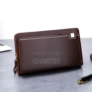 Fashion Men’S Wallet, Long Purse Leather Clutch