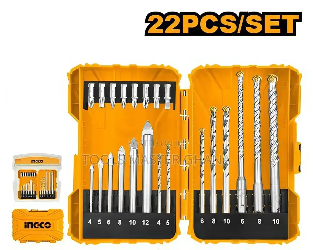 22 Pcs Drill Bits And Screwdriver Bits Set - Akdl12201