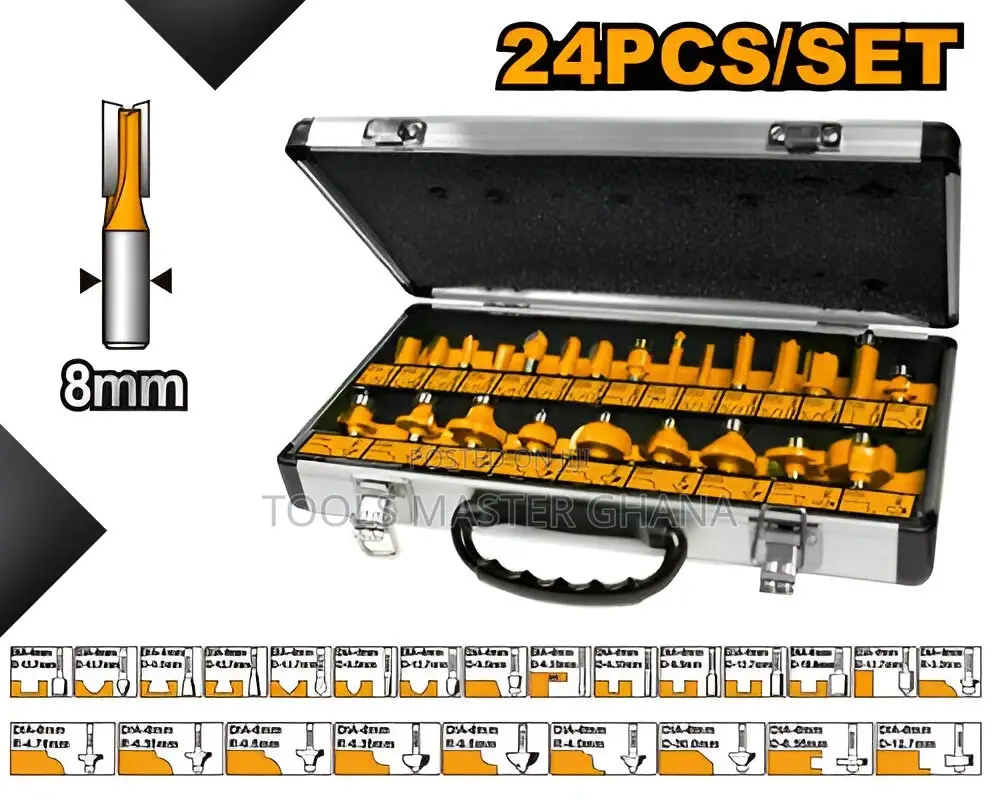 24 Pcs Router Bits Set - Akrt24081