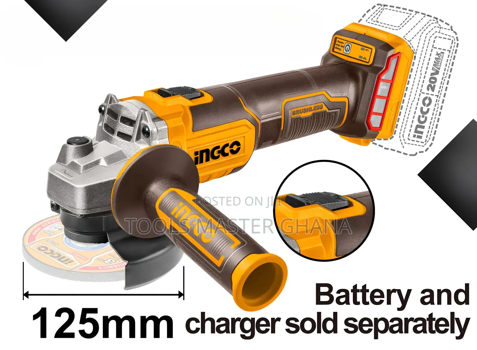 Cordless Angle Grinder - Cagli201258