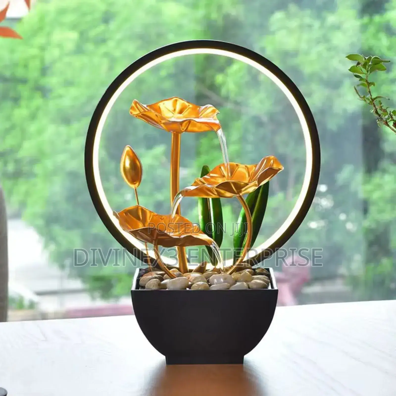 Water Fountain With Led Ringlight
