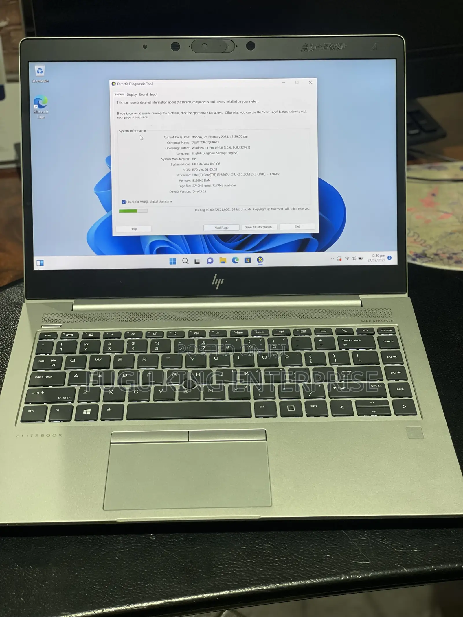 Laptop HP EliteBook 840 G6 8GB Intel Core I5 SSD 256GB