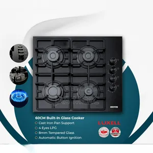 Promo All Black 60cm Gas Cooker Inbuilt Solid Cast New Uniqu