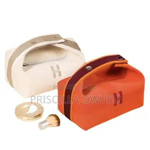 Waterproof Embroidered Canvas Makeup Bag