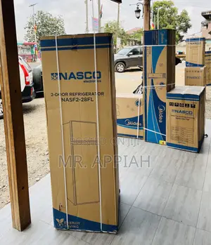 Elegant Silver Nasco Nasf2-28fl Electric Refrigerator.