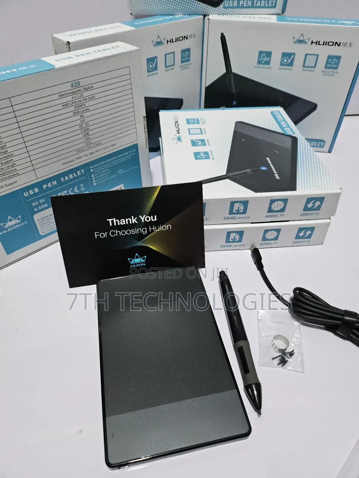 Huion 420 Usb Pen Sketch Signature Tablet