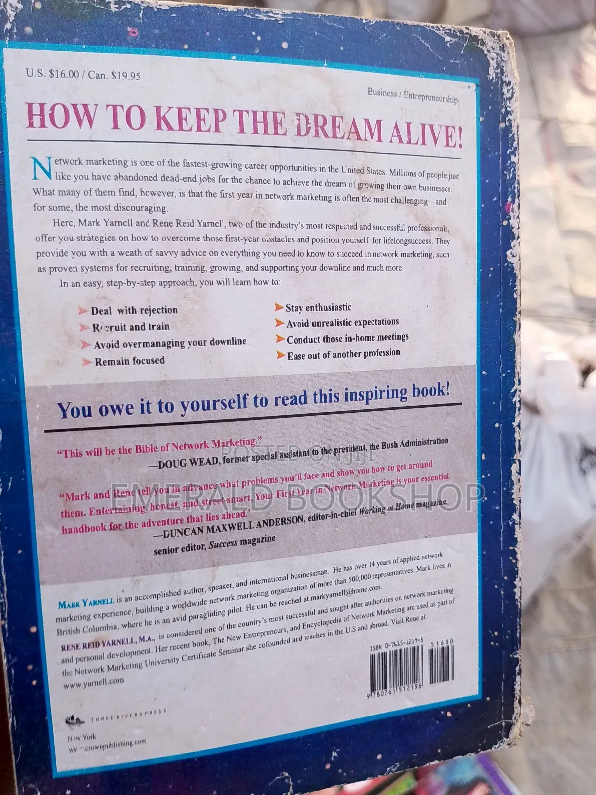 Your First Year in Network Marketting Book Home Use