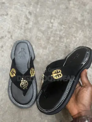 Black Suede Borga Chawchaw/ Ahenema Slippers