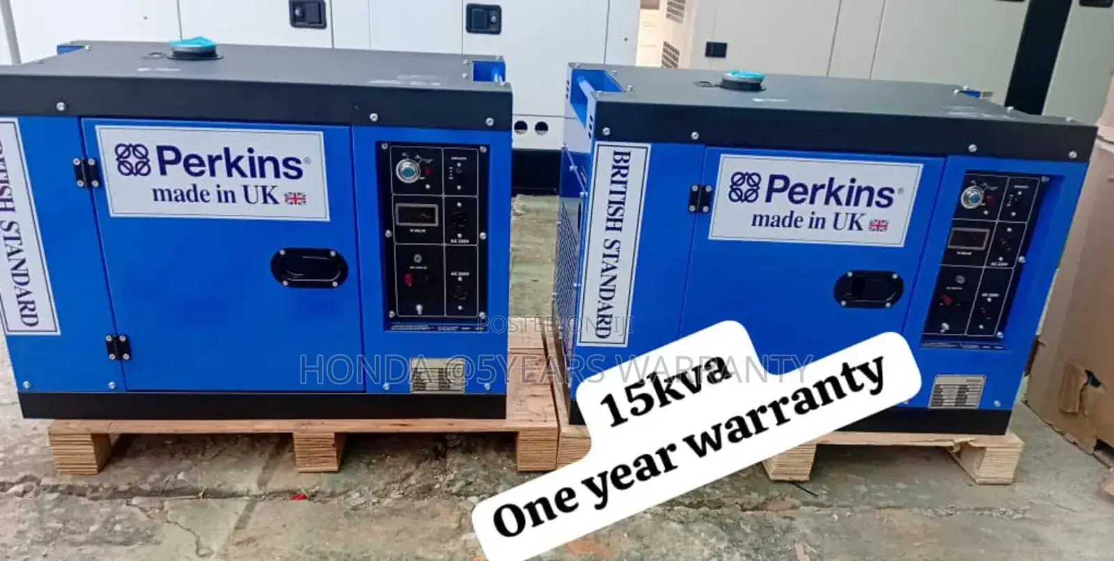 230/240v Perkins Generator Diesel 15kva 16500w 15kva