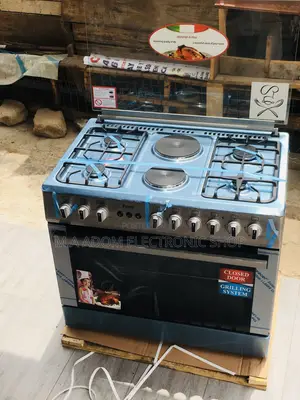 6 Burner Gas Cooker With Electric Gas Plate