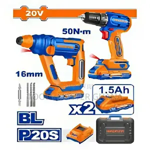 Cordless 20v Drill + Rotary Hammer + 2 Battery - Wos240681