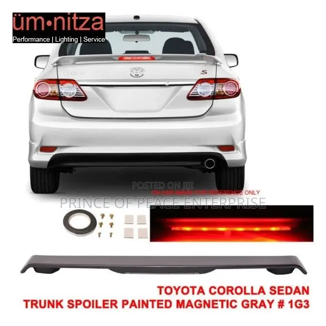 2012 2013 Toyota Corolla Boot Spoiler With Light