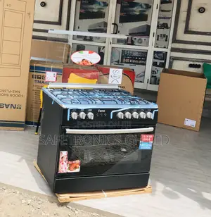 Adjustable 5 Gas Cooker Turkish Ferre Oven 60x90 Black