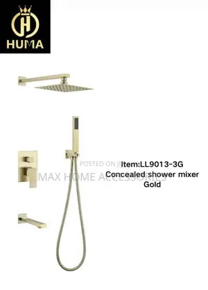 Huma Concealed Shower Mixer Gold