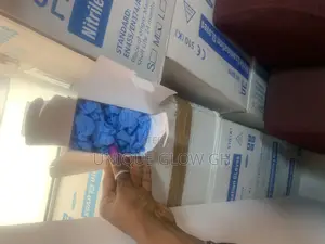 Blue Nitrile Gloves Powder Free Original Long Lasting