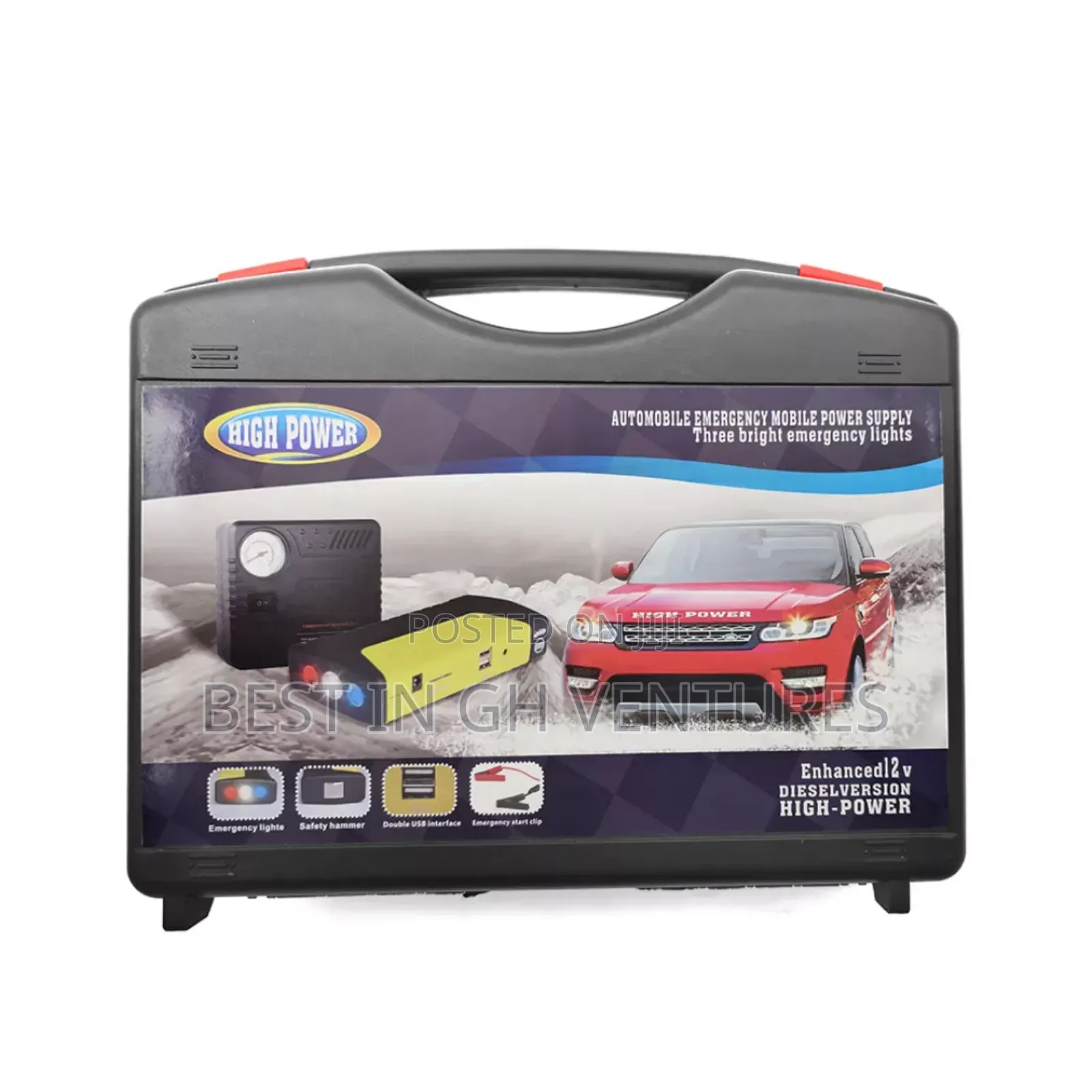 Multifunction Car Jump Starter With Tire Inflator