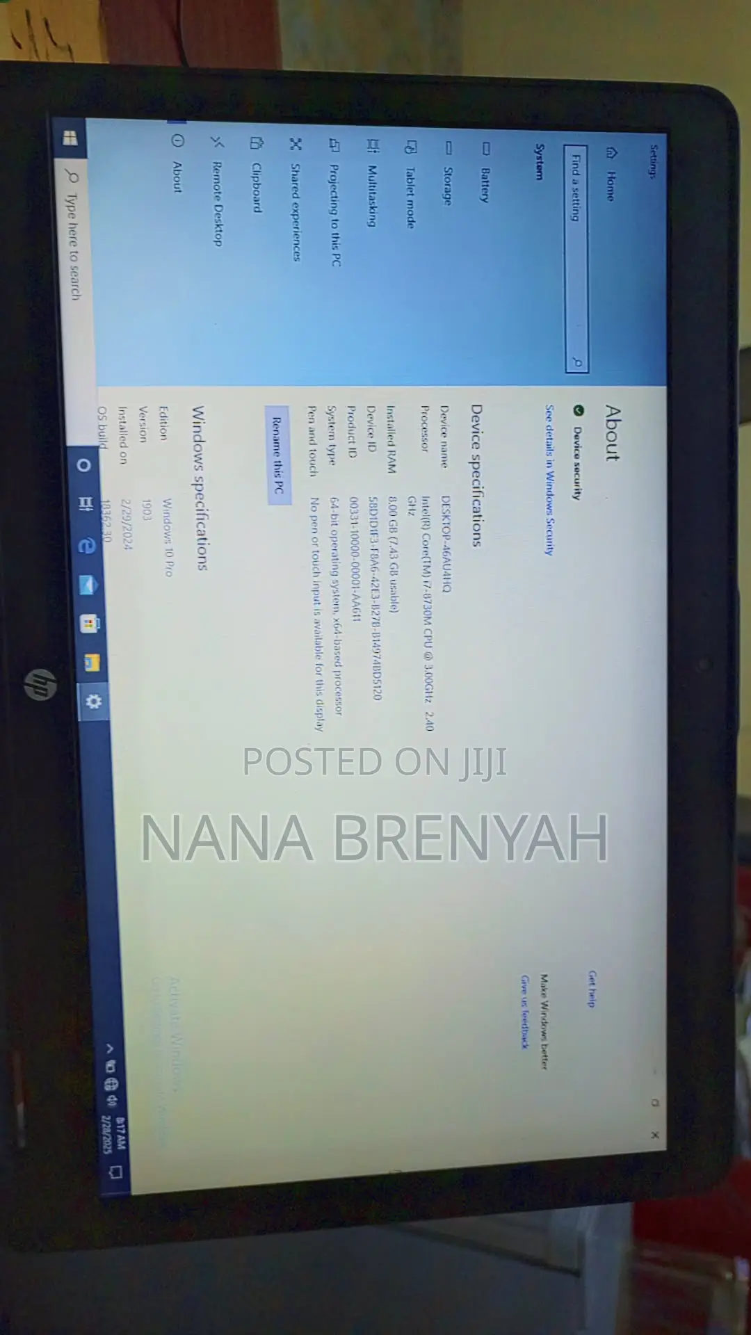 Laptop HP ProBook 470 8GB Intel Core I7 HDD 500GB