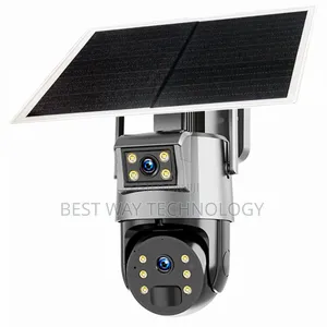 Dual Lens PTZ Solar Camera 5mp Zoom 20x