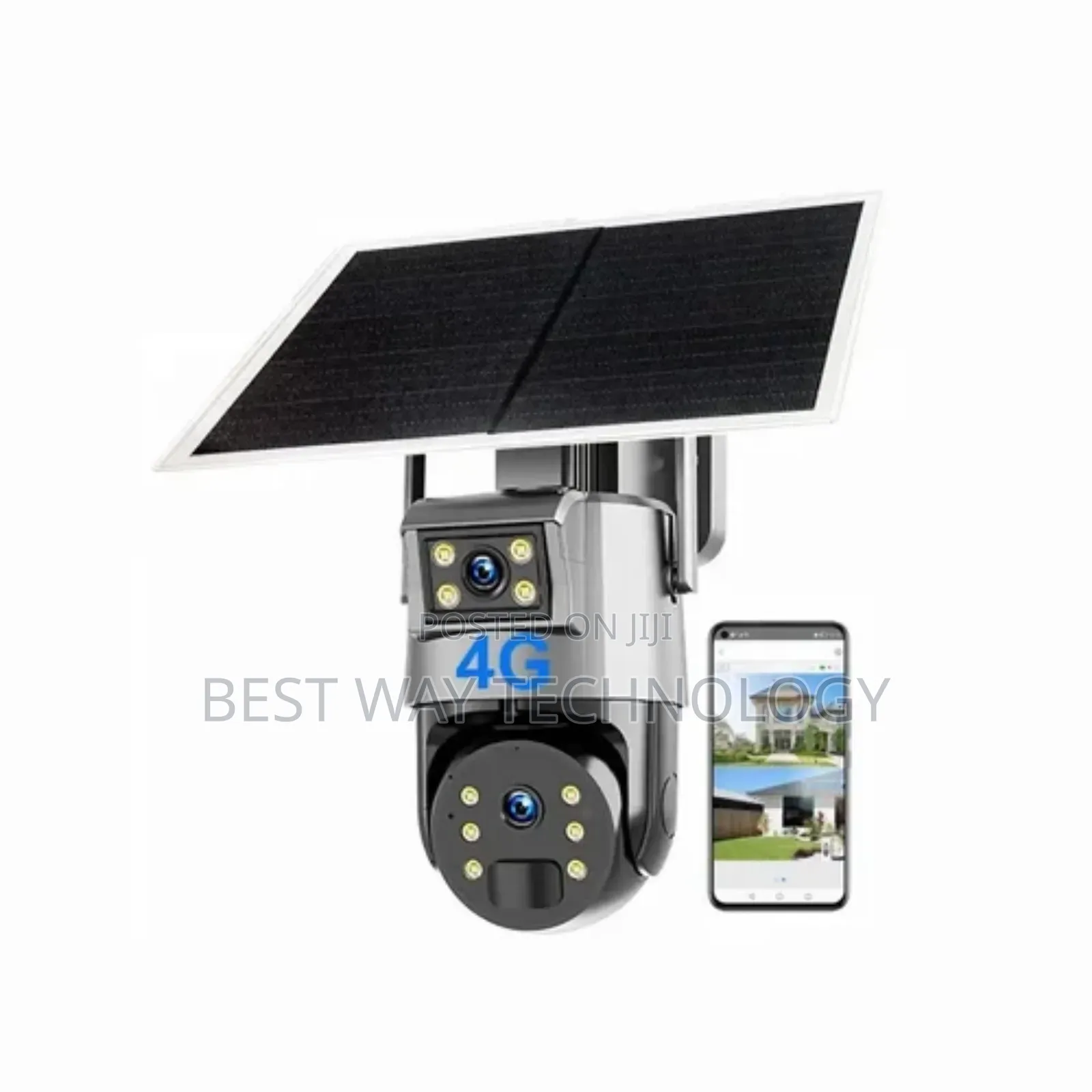 Dual Lens PTZ Solar Camera 5mp Zoom 20x