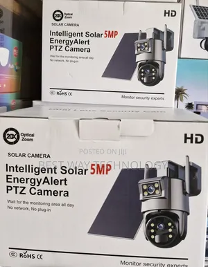 Dual Lens PTZ Solar Camera 5mp Zoom 20x