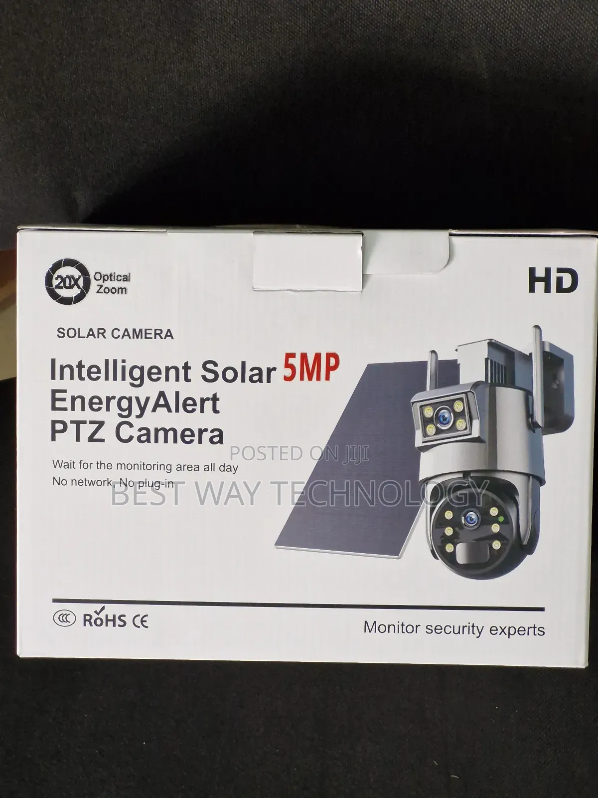 Dual Lens PTZ Solar Camera 5mp Zoom 20x