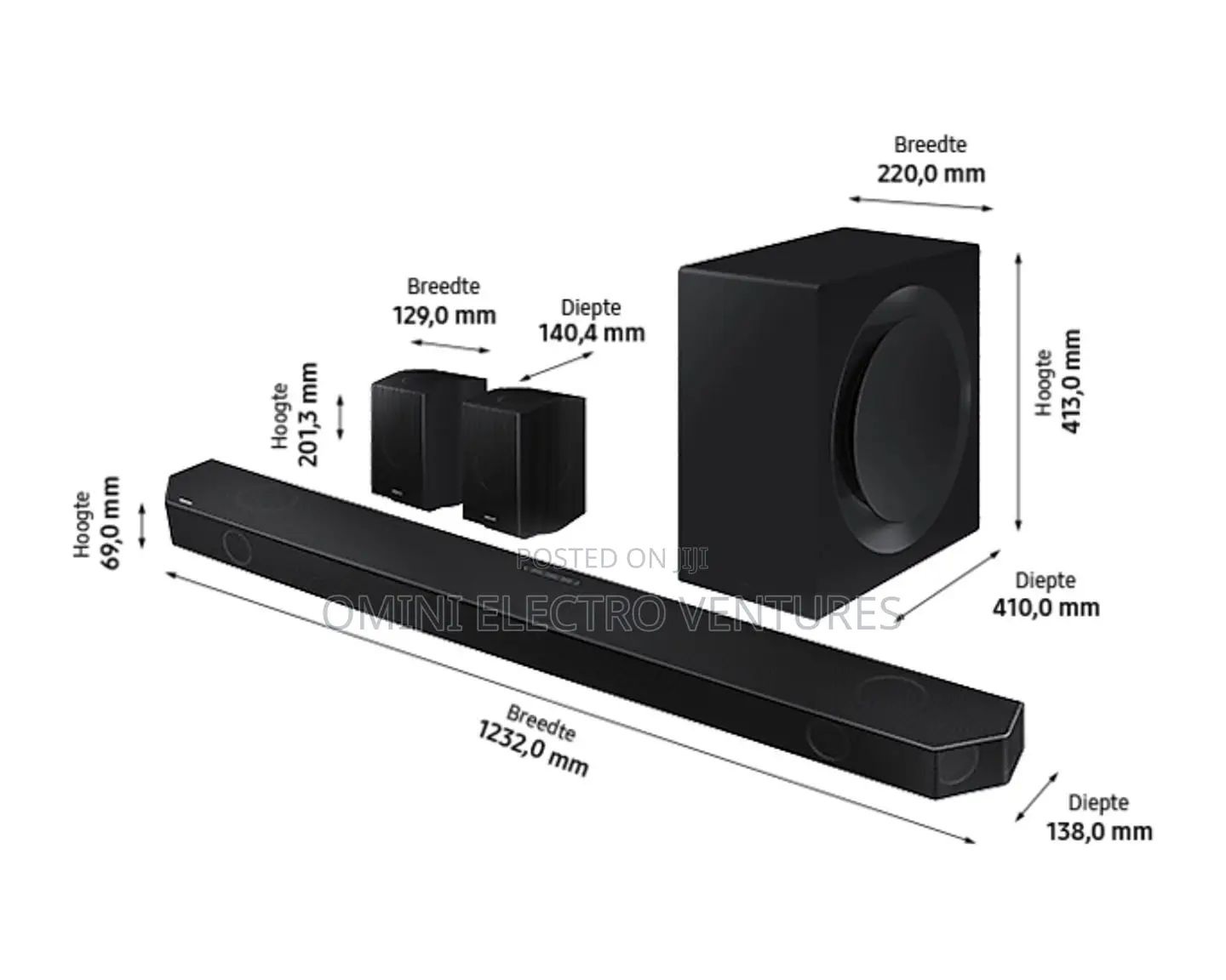 Brand New Samsung Sound Bar (Q930c)With Rear Speakers