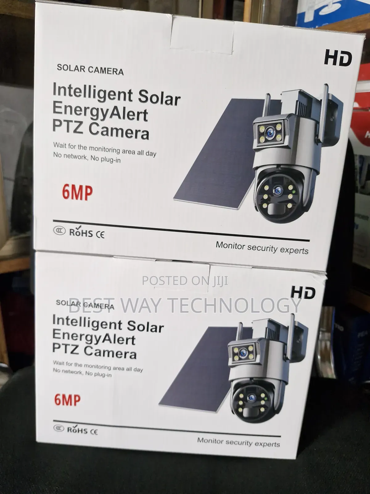 Dual Lens PTZ Solar Camera 6mp Ubox