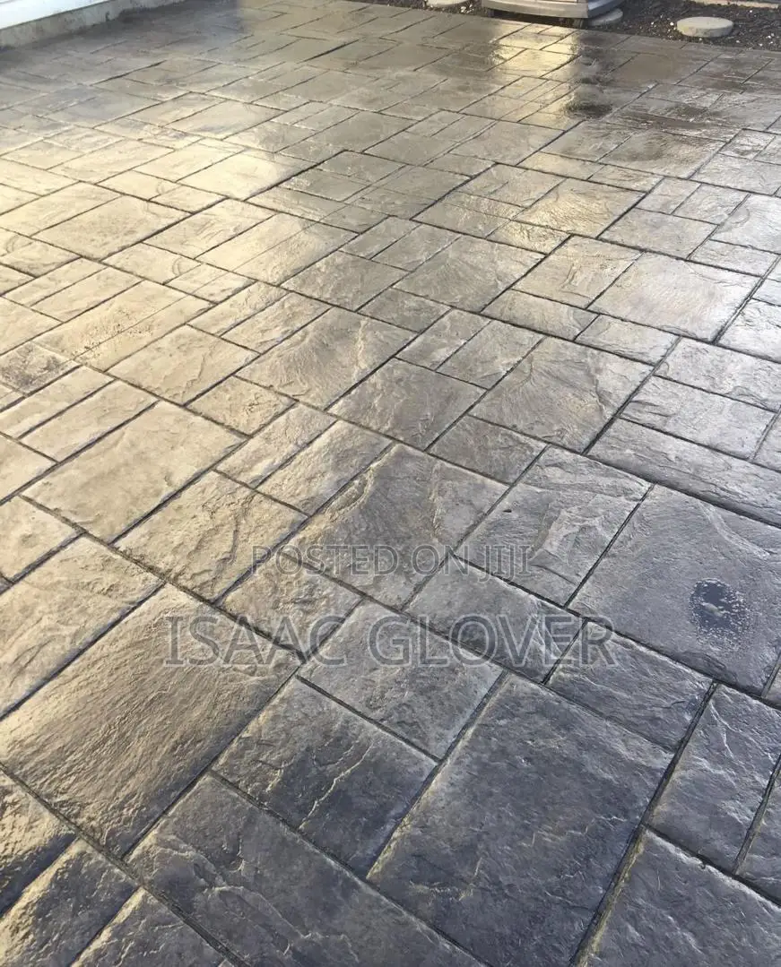 Stamped and Patterned Imprint Concrete Floor