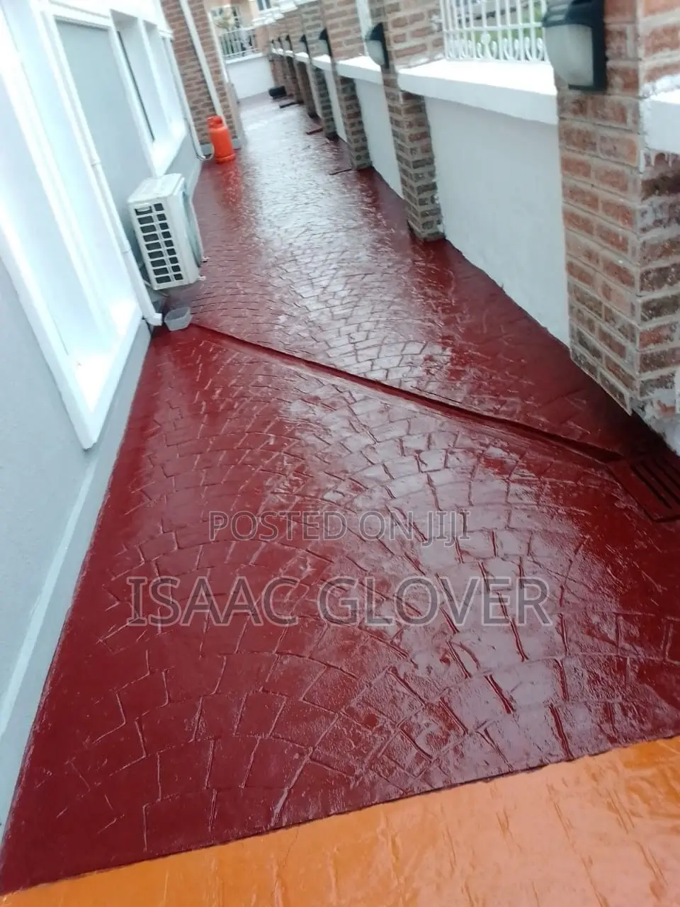 Stamped and Patterned Imprint Concrete Floor