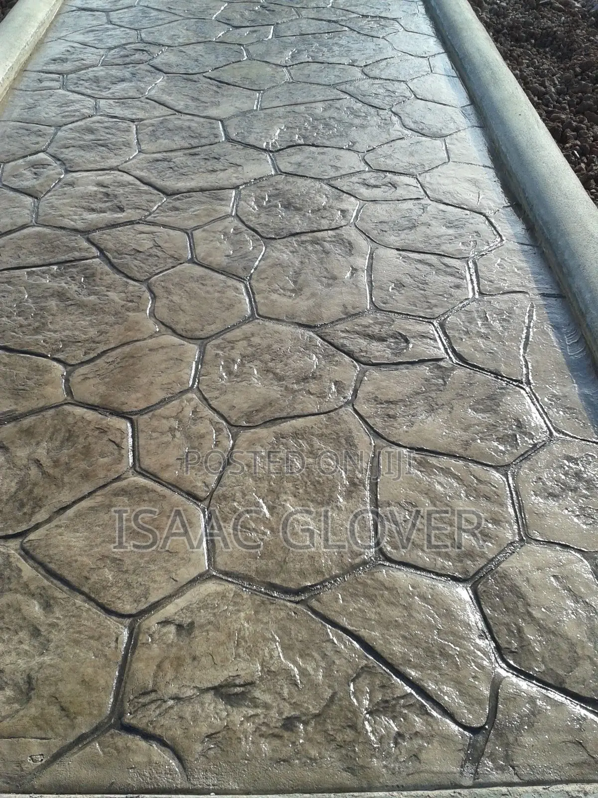 Stamped and Patterned Imprint Concrete Floor