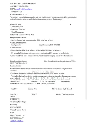 Manufacturing CV