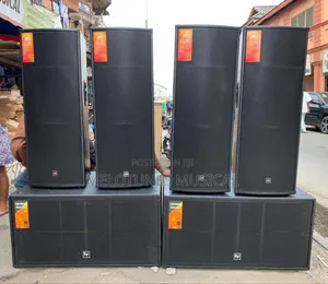 Full Set of Speakers With Amplifier Rack Set (Professional)