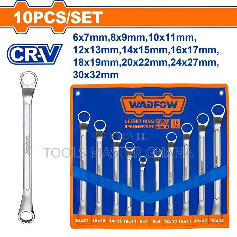 10 Pcs Offset Ring Spanner Set # Wfs5m10