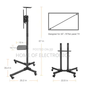 Buy for 32-70 Inch Tv Mobile Trolley Cart With Wheels