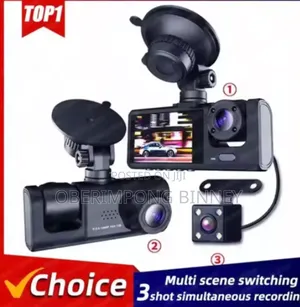 Dash Cam/Dashcam 3 in 1 Car Camera( Front, Back and Inside the Car)