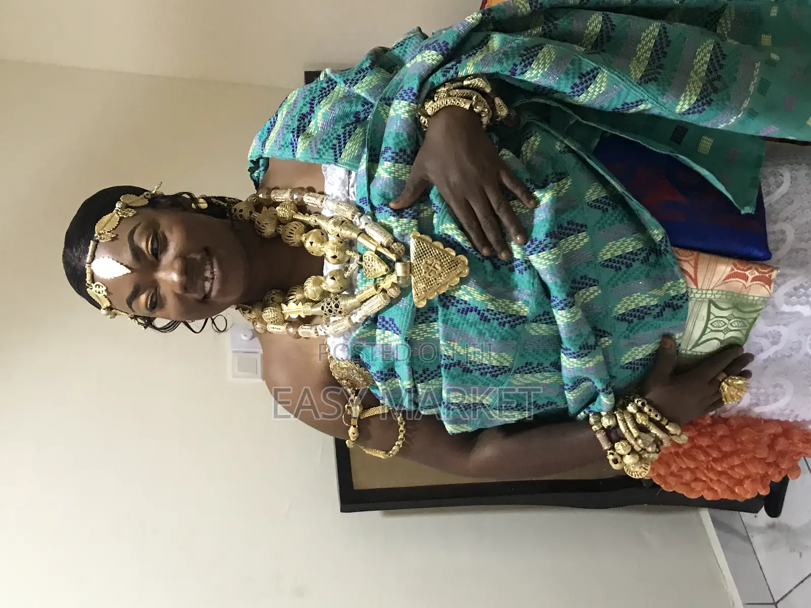 Gold Accessories With Kente for All Ages